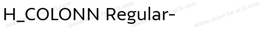 H_COLONN Regular字体转换